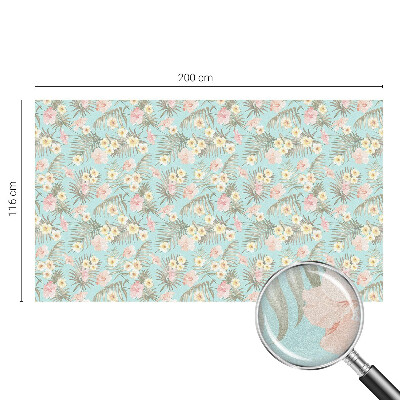 Mliječna folija za staklo vitraj Tropski uzorak