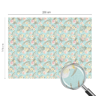 Mliječna folija za staklo vitraj Tropski uzorak