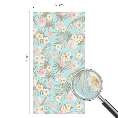 Mliječna folija za staklo vitraj Tropski uzorak