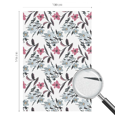 Mliječna folija za staklo vitraj Cvjetni uzorak