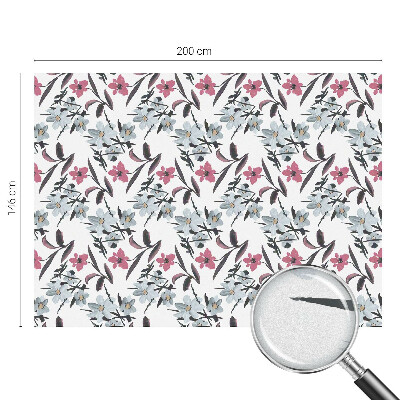 Mliječna folija za staklo vitraj Cvjetni uzorak