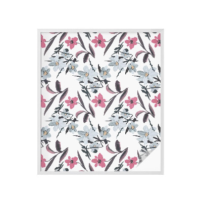 Mliječna folija za staklo vitraj Cvjetni uzorak