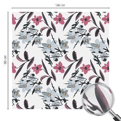 Mliječna folija za staklo vitraj Cvjetni uzorak