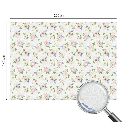 Mliječna folija za staklo vitraj Cvjetni uzorak