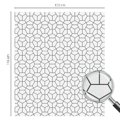 Mliječna folija za staklo vitraj Geometrijske kocke