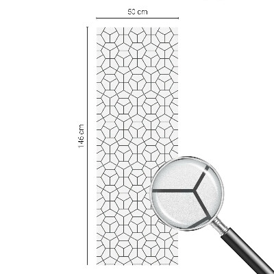 Mliječna folija za staklo vitraj Geometrijske kocke