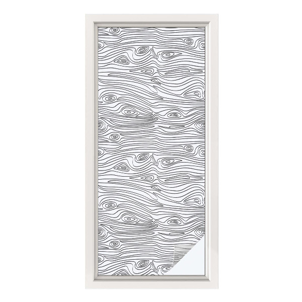 Mliječna folija za staklo vitraj Drvene linije