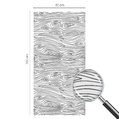 Mliječna folija za staklo vitraj Drvene linije