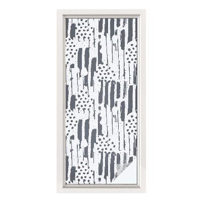 Mliječna folija za staklo vitraj Pruge i točkice