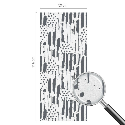 Mliječna folija za staklo vitraj Pruge i točkice