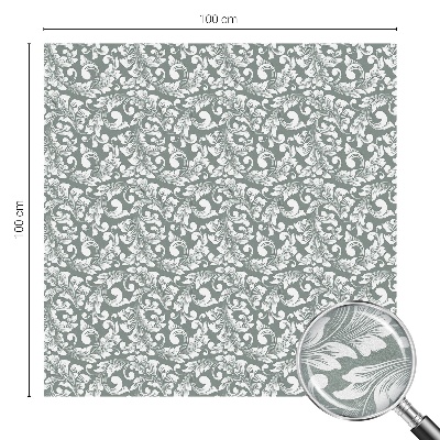 Mliječna folija za staklo vitraj Lisnata elegancija