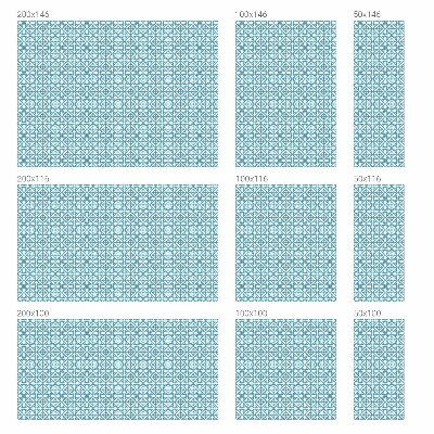 Dekorativna folija za staklo Plavi ukrasi