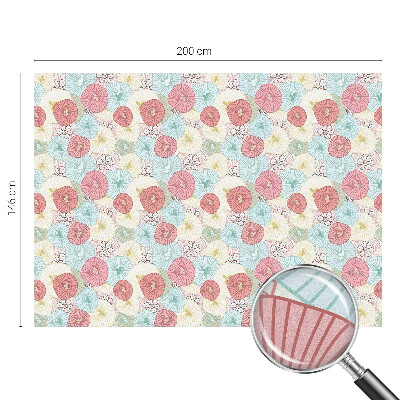 Samoljepljiva folija za staklo vitraj Pastelno cvijeće