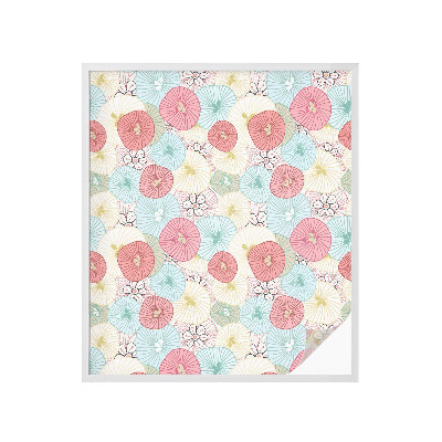 Samoljepljiva folija za staklo vitraj Pastelno cvijeće