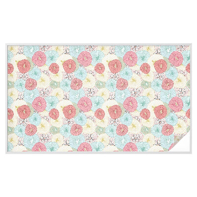 Samoljepljiva folija za staklo vitraj Pastelno cvijeće