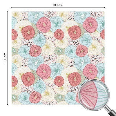 Samoljepljiva folija za staklo vitraj Pastelno cvijeće