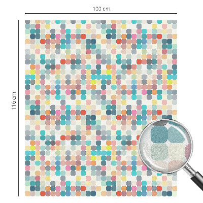 Mliječna folija za staklo vitraj Šareni kvadrati