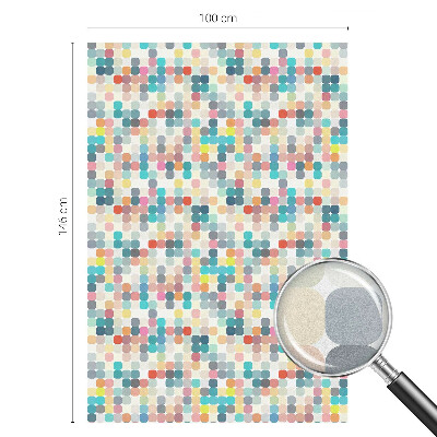 Mliječna folija za staklo vitraj Šareni kvadrati