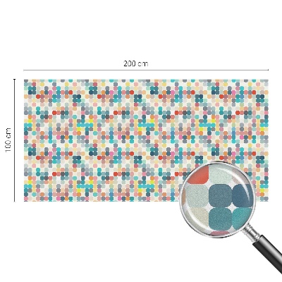 Mliječna folija za staklo vitraj Šareni kvadrati