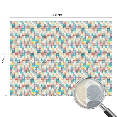 Mliječna folija za staklo vitraj Šareni kvadrati