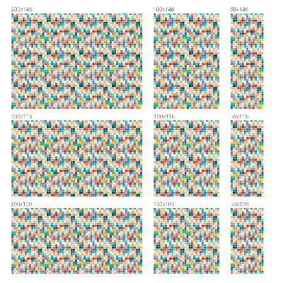 Mliječna folija za staklo vitraj Šareni kvadrati