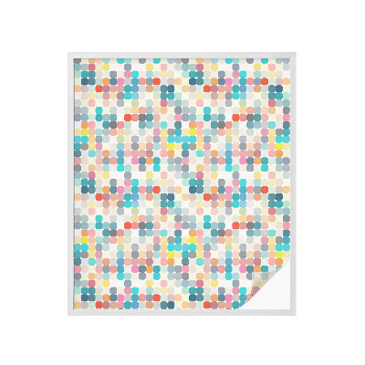 Mliječna folija za staklo vitraj Šareni kvadrati