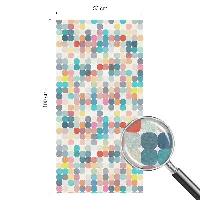 Mliječna folija za staklo vitraj Šareni kvadrati