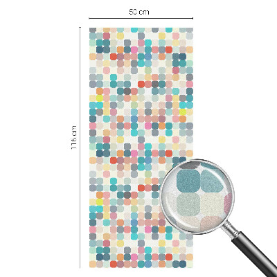 Mliječna folija za staklo vitraj Šareni kvadrati