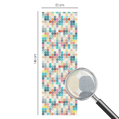 Mliječna folija za staklo vitraj Šareni kvadrati
