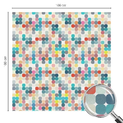 Mliječna folija za staklo vitraj Šareni kvadrati
