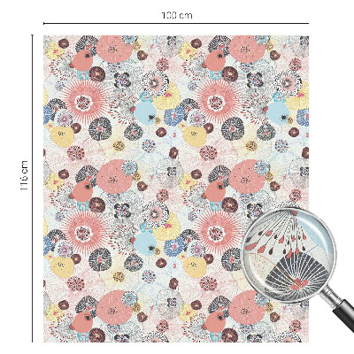 Samoljepljiva folija za staklo vitraj Šareni cvijet