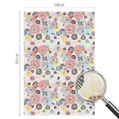 Samoljepljiva folija za staklo vitraj Šareni cvijet