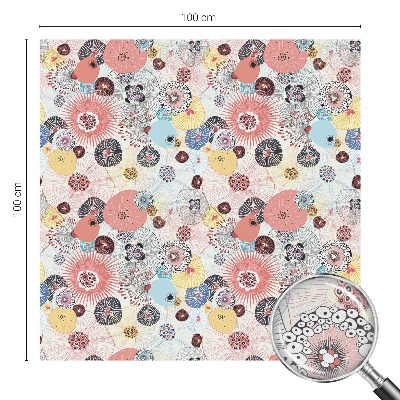 Samoljepljiva folija za staklo vitraj Šareni cvijet