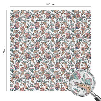 Samoljepljiva folija za staklo vitraj Cvjetna elegancija