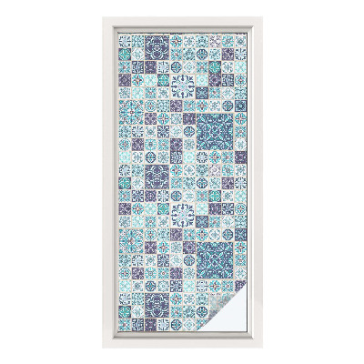 Mliječna folija za staklo vitraj Cvjetne pločice