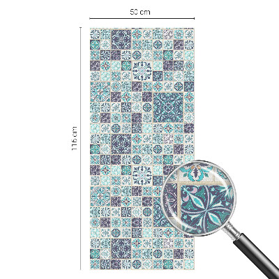 Mliječna folija za staklo vitraj Cvjetne pločice