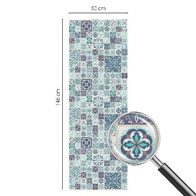 Mliječna folija za staklo vitraj Cvjetne pločice