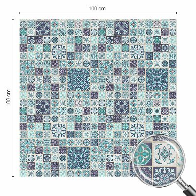 Mliječna folija za staklo vitraj Cvjetne pločice