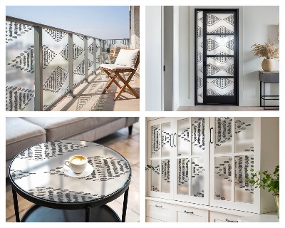 Samoljepljiva folija za staklo vitraj Geometrijski dijamanti