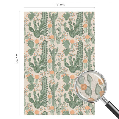 Samoljepljiva folija za staklo vitraj Zeleni sukulenti