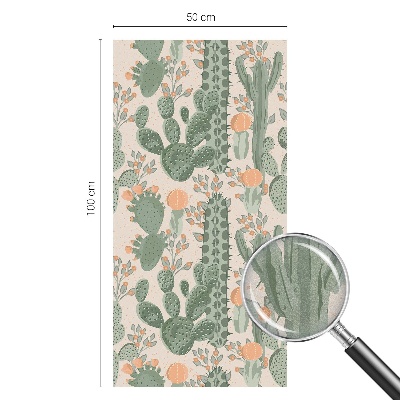 Samoljepljiva folija za staklo vitraj Zeleni sukulenti