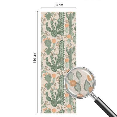 Samoljepljiva folija za staklo vitraj Zeleni sukulenti