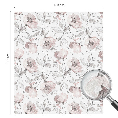 Mliječna folija za staklo vitraj Listovi ruže