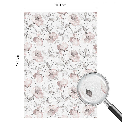 Mliječna folija za staklo vitraj Listovi ruže