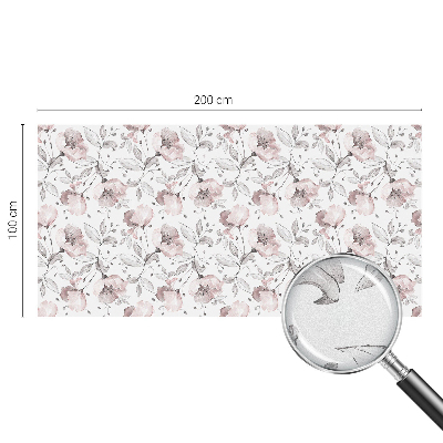 Mliječna folija za staklo vitraj Listovi ruže