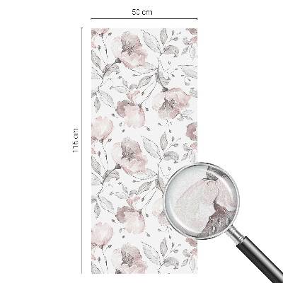 Mliječna folija za staklo vitraj Listovi ruže