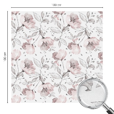 Mliječna folija za staklo vitraj Listovi ruže