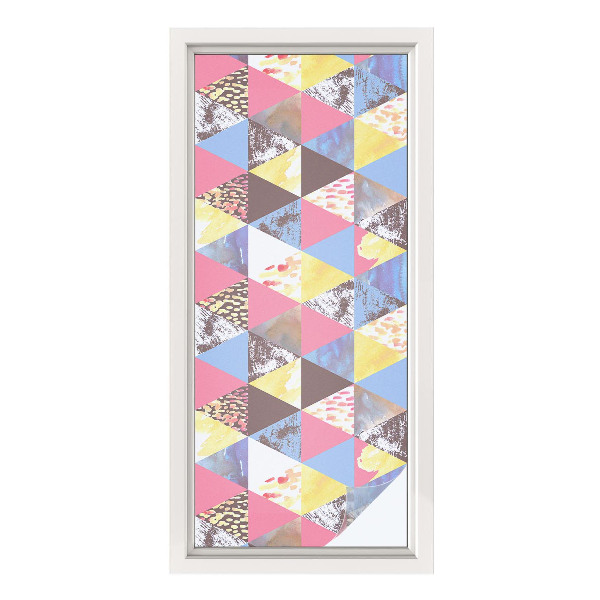 Samoljepljiva folija za staklo vitraj Šareni trokuti