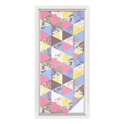 Samoljepljiva folija za staklo vitraj Šareni trokuti