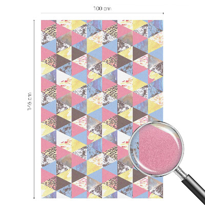 Samoljepljiva folija za staklo vitraj Šareni trokuti